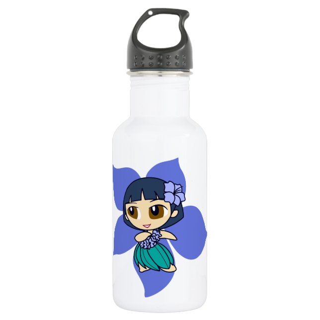 Bouteille D'eau Aloha Honeys Hula Girl Hibiscus (Devant)