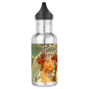 Bouteille D'eau Alphonse Mucha Art Nouveau Princesse Hyacinth