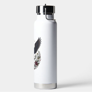 Bouteille D'eau Amateur de vin rouge et bleu patriotique