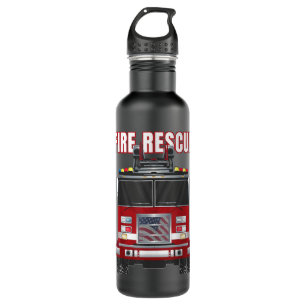 Bouteille D'eau American Fire Secourt Firefighter Département Cami
