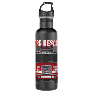 Bouteille D'eau American Fire Secourt Firefighter Département Cami