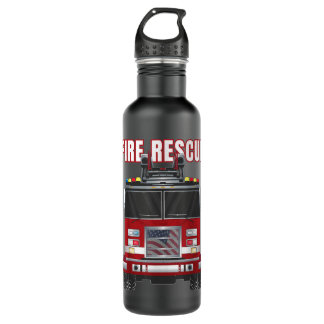 Bouteille D'eau American Fire Secourt Firefighter Département Cami