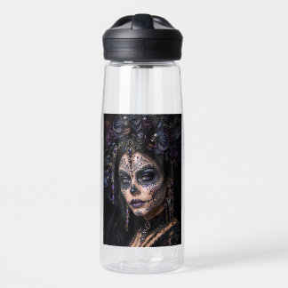 Bouteille D'eau Améthyste Orchidée Calavera – Crâne de Sucre Gothi