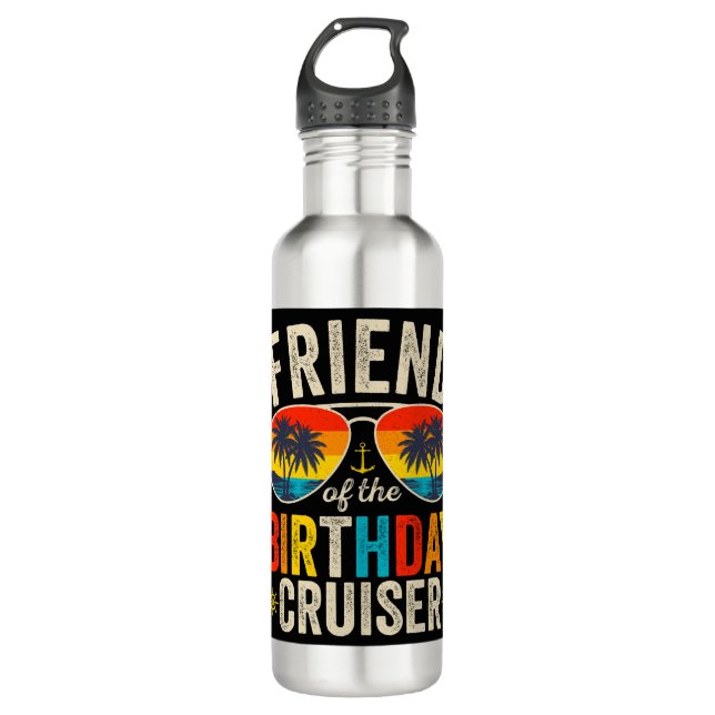 Bouteille D'eau Ami de l'anniversaire Cruiser Vacation (Devant)