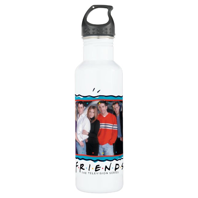 Bouteille D'eau AMIS™ | Couples en vêtements de rue (Devant)