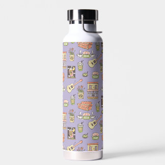 Bouteille D'eau AMIS™ | Motif d'icône violet