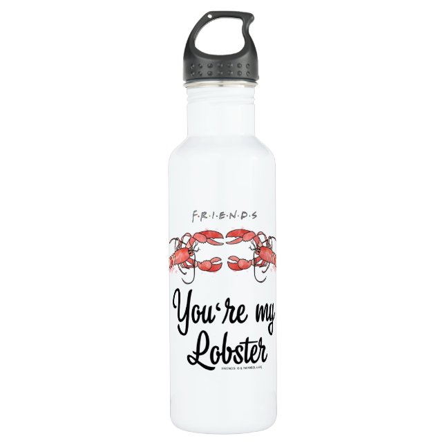 Bouteille D'eau AMIS™ | Vous êtes ma citation d'aquarelle de homar (Devant)
