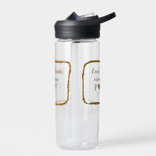 Bouteille D'eau Amour et remerciements ajoutent le nom du couple e