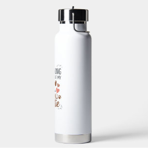 Bouteille D'eau Amour fou de chiens Westie Cœurs Pattes_1