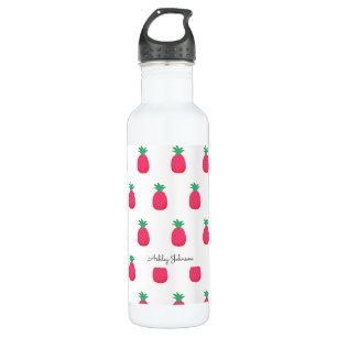 Bouteille D'eau Ananas rose blanc Motif chic