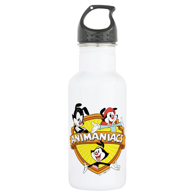 Bouteille D'eau Animaniacs | Warner Brothers & Sister WB Shield (Devant)