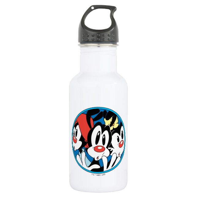 Bouteille D'eau Animaniacs | Warner Siblings Circle Graphic (Devant)