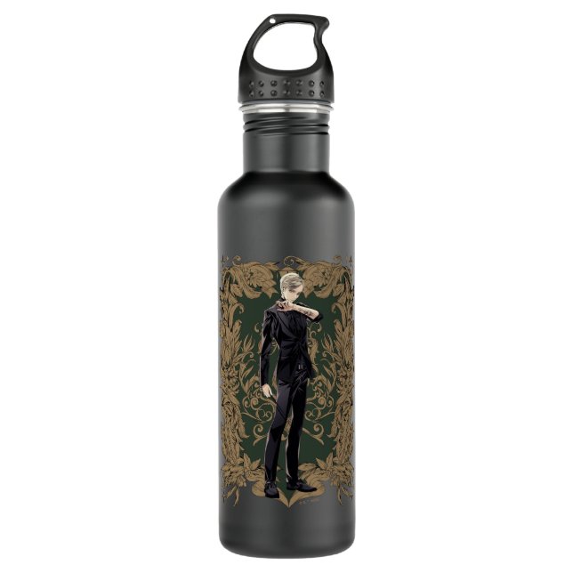 Bouteille D'eau Anime Draco Malfoy Cadre Ornate (Devant)