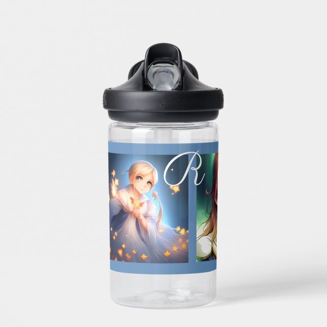 Bouteille D'eau Anime unique personnalisé initial (Avant)