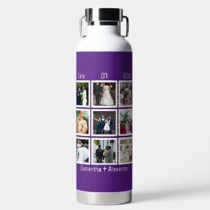 Bouteille D'eau Anniversaire de mariage personnalisé moderne 9 pho