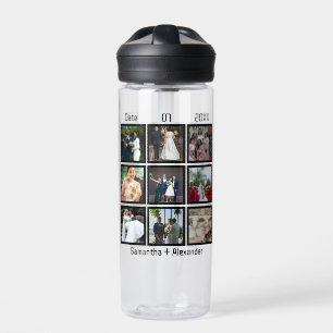 Bouteille D'eau Anniversaire de mariage personnalisé moderne 9 pho