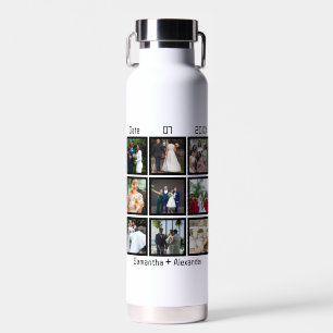 Bouteille D'eau Anniversaire de mariage personnalisé moderne 9 pho