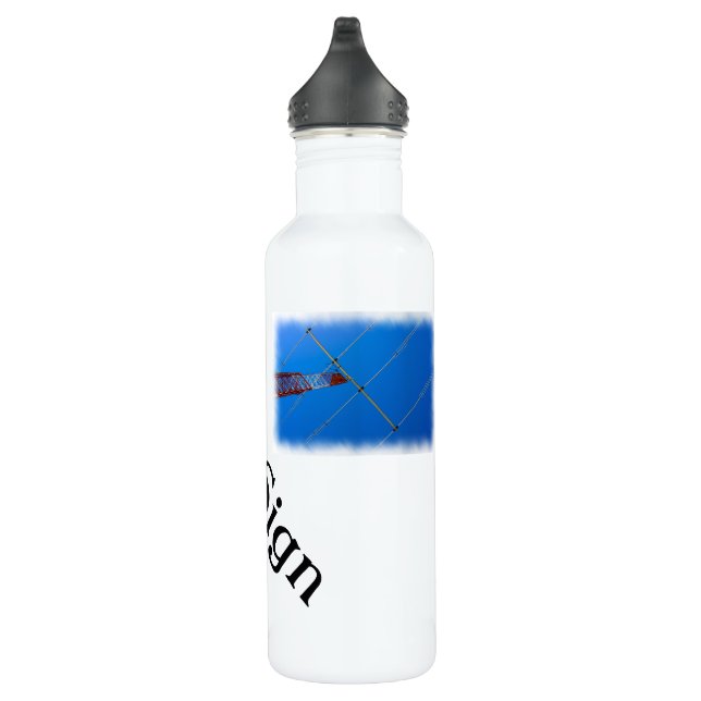Bouteille D'eau Appel radio amateur noir et blanc (Droite)