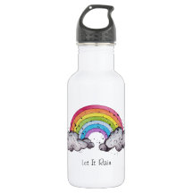 Aquarelle Cute Arc-En-Ciel Et Nuages