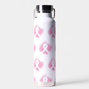 Bouteille D'eau Aquarelle du ruban de sensibilisation au cancer du