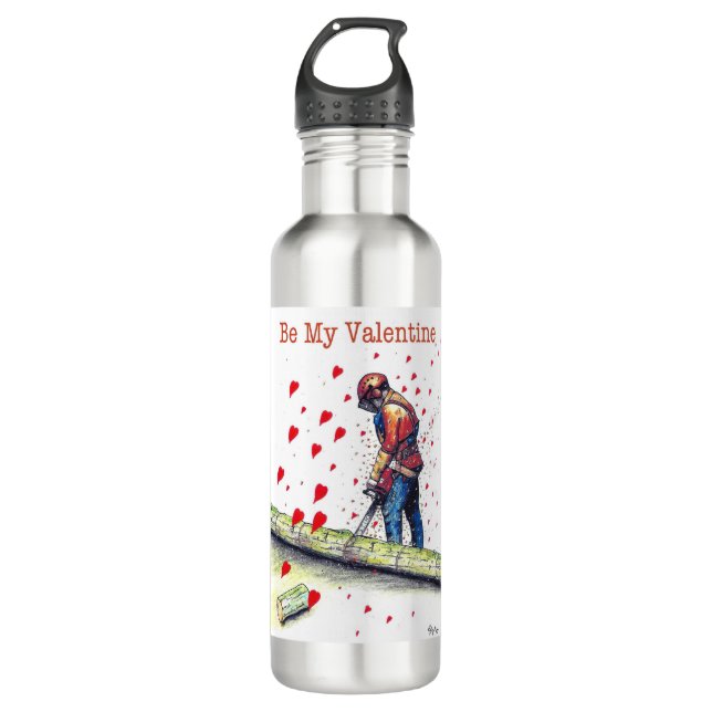 Bouteille D'eau Arboriste Carte Valentine (Devant)