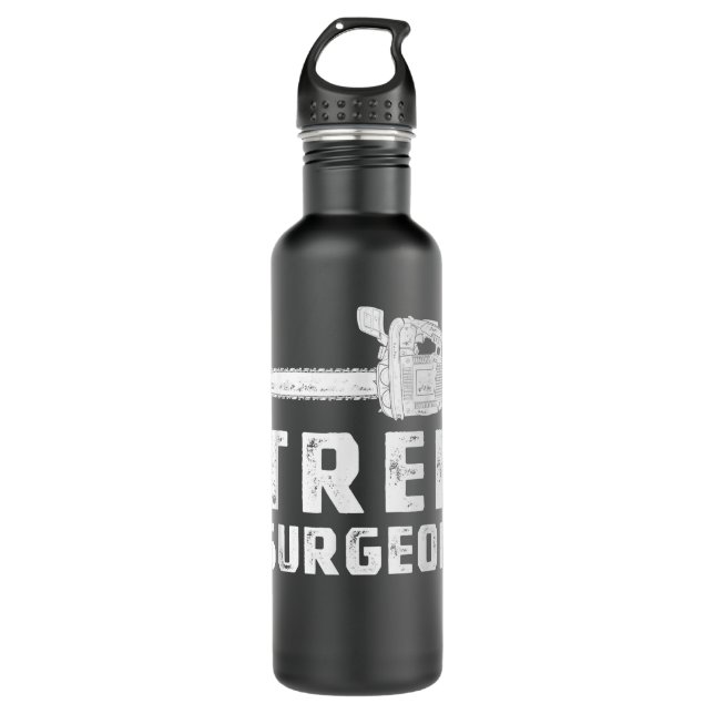 Bouteille D'eau Arboriste scie, Oeuvre Arbre Lumberjack Tee Cadeau (Devant)