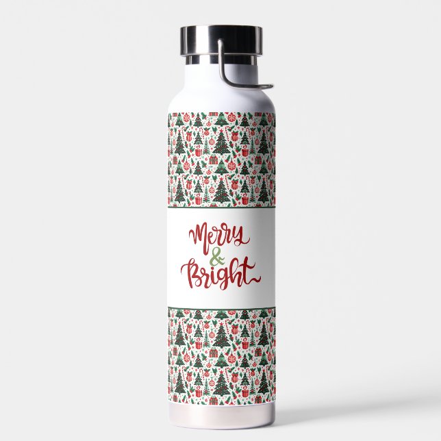 Bouteille D'eau Arbre de Noël, cadeaux, sucre de canne (Gauche)