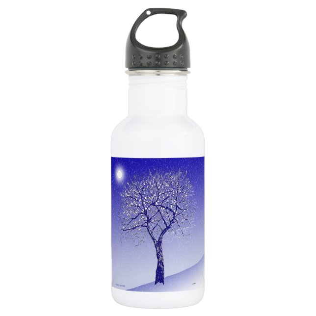 Bouteille D'eau Arbre d'hiver (Devant)