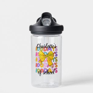 Bouteille D'eau Arc-en-ciel de 100 jours d'école au crayon jaune