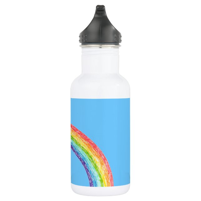 Bouteille D'eau Arc en ciel et ciel bleu (Droite)