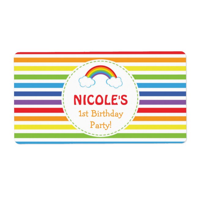 bouteille d'eau arc-en-ciel étiquettes / bouteille (Devant)