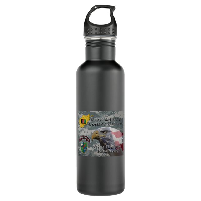 Bouteille D'eau Armée afghane de combat 75e régiment de Rangers (Devant)