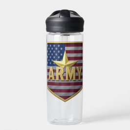 Bouteille D'eau Army Flag Shield
