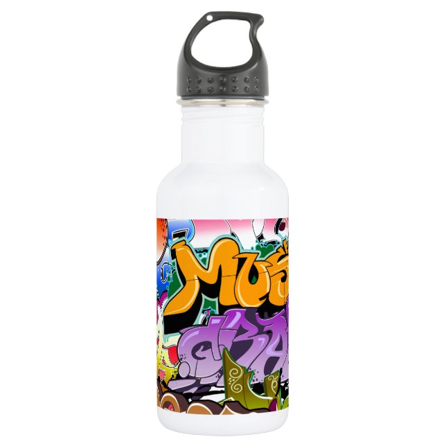 Bouteille D'eau Art de rue de graffiti (Devant)