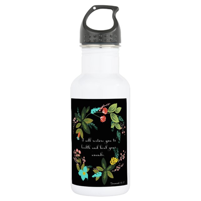 Bouteille D'eau Art inspiré chrétien - 30:17 de Jérémie (Devant)