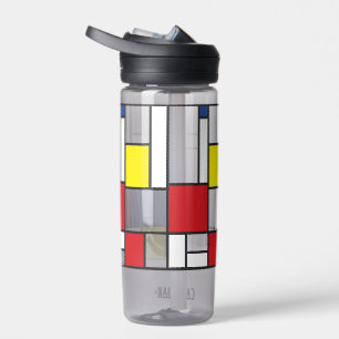 Bouteille D'eau Art Moderne Géométrique Minimaliste De Stijl Mondr