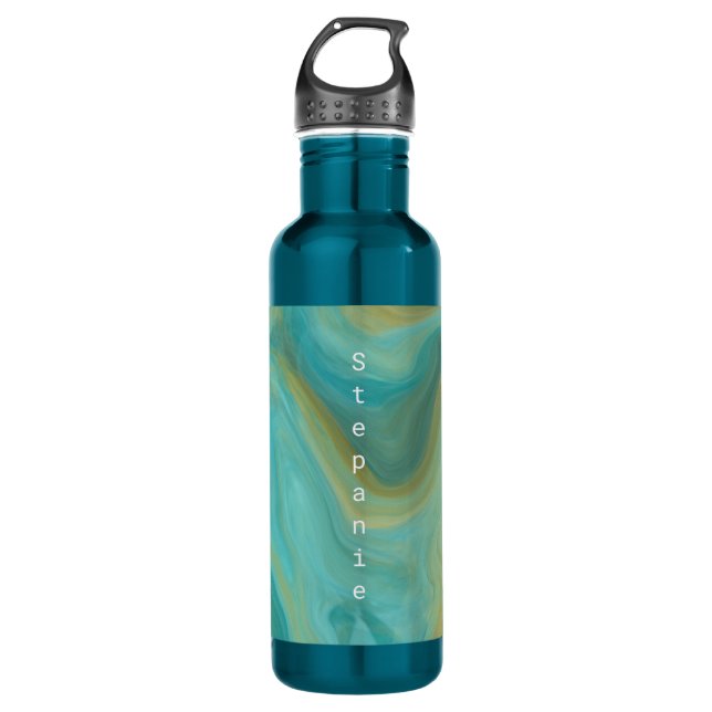 Bouteille D'eau Artisanat Turquoise et Brown (Devant)