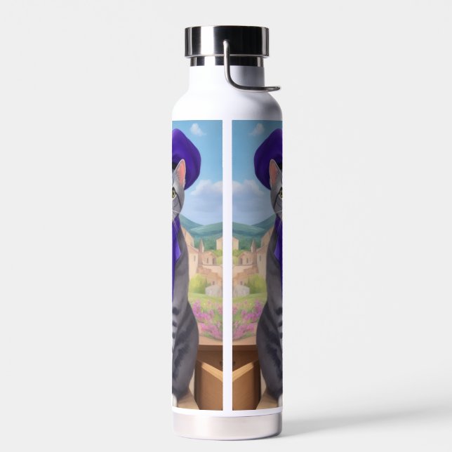 Bouteille D'eau Artiste Français Kitty Visite Lavender Farm (Gauche)