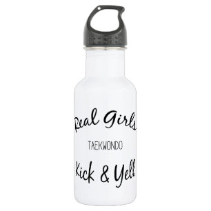 Bouteille D'eau Arts Martiaux Vraies Filles Kick et Hurle Taekwond