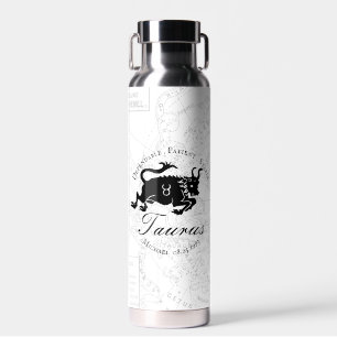 Bouteille D'eau Astrologie du Taurus blanc Caractéristiques des si
