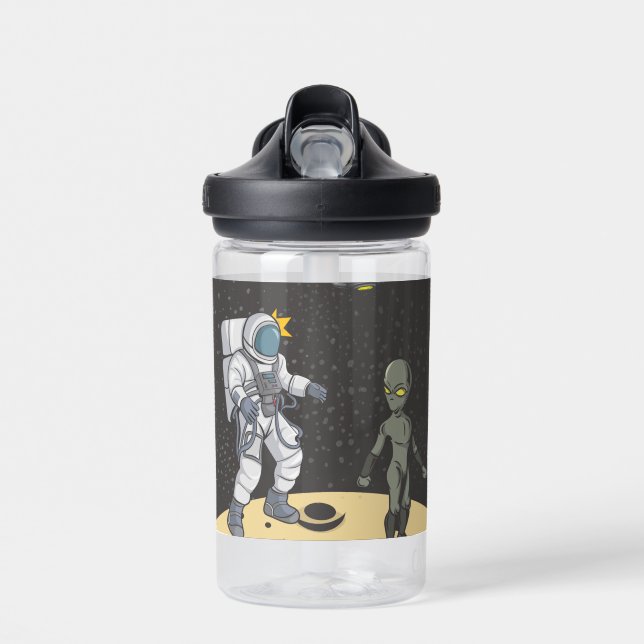 Bouteille D'eau Astronaute et extraterrestre    (Avant)