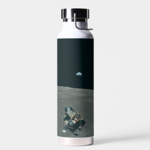 Bouteille D'eau Atterrisseur lunaire Apollo et Terre se levant au-
