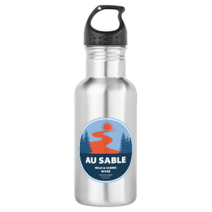 Bouteille D'eau Au Sable Wild Et Rivière Pittoresque