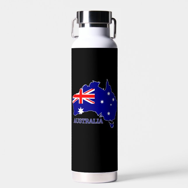 Bouteille D'eau Australie Carte du drapeau Voyage (Avant)
