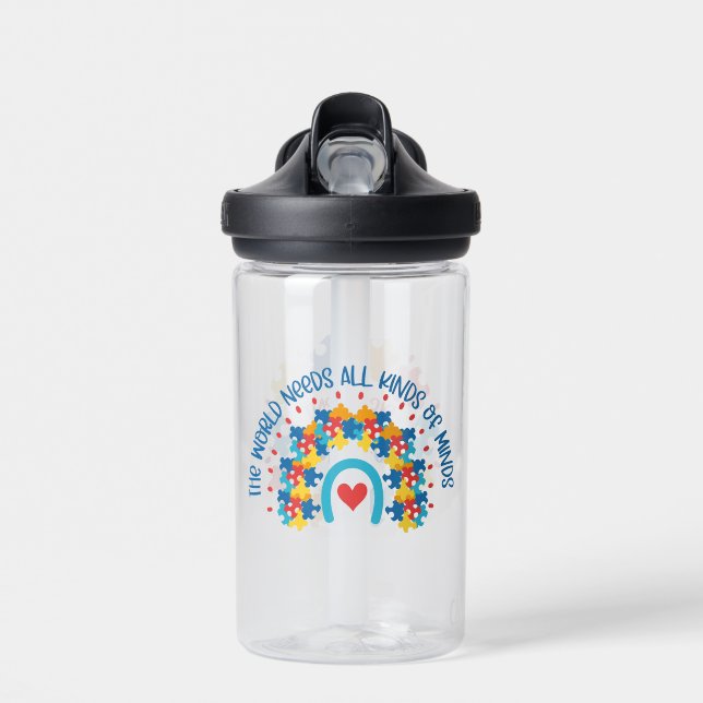 Bouteille d'eau Autism-Kids (14 oz) (Avant)