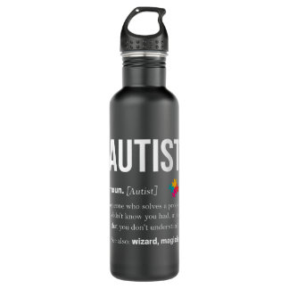 Bouteille D'eau Autisme Autiste Asperger Syndrom Aspie Puzzle Auti
