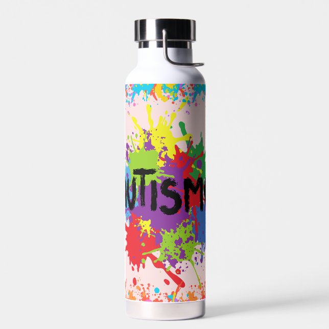 Bouteille D'eau Autismo Rainbow Splash (Gauche)