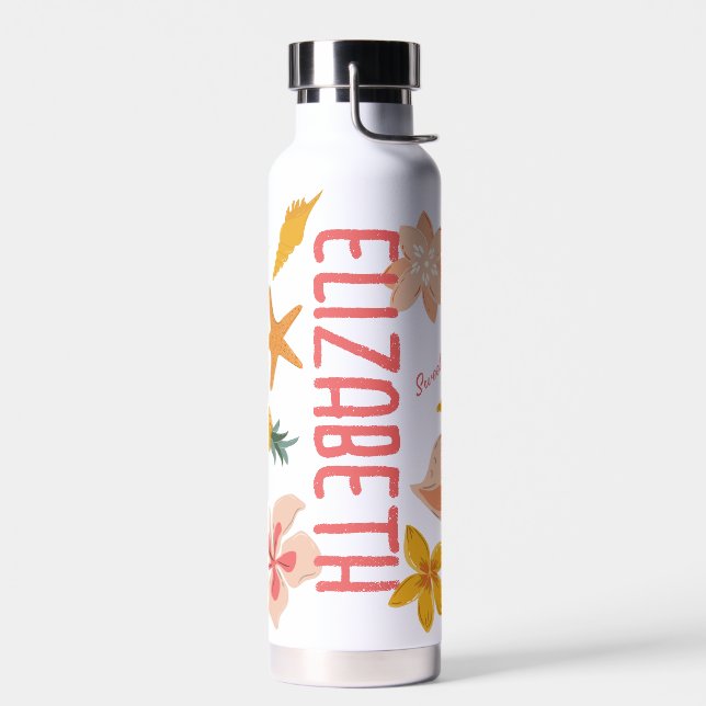 Bouteille D'eau Autocollant de plage pour filles personnalisées (Gauche)
