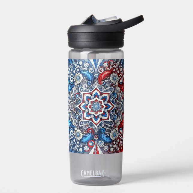Bouteille d'eau aux couleurs françaises Design (Gauche)