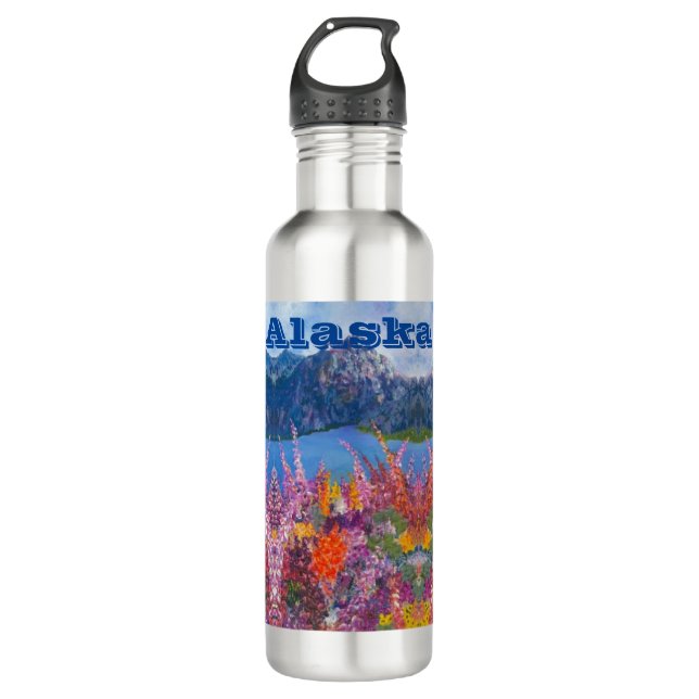 Bouteille d'eau aux mauvaises herbes en Alaska (Devant)